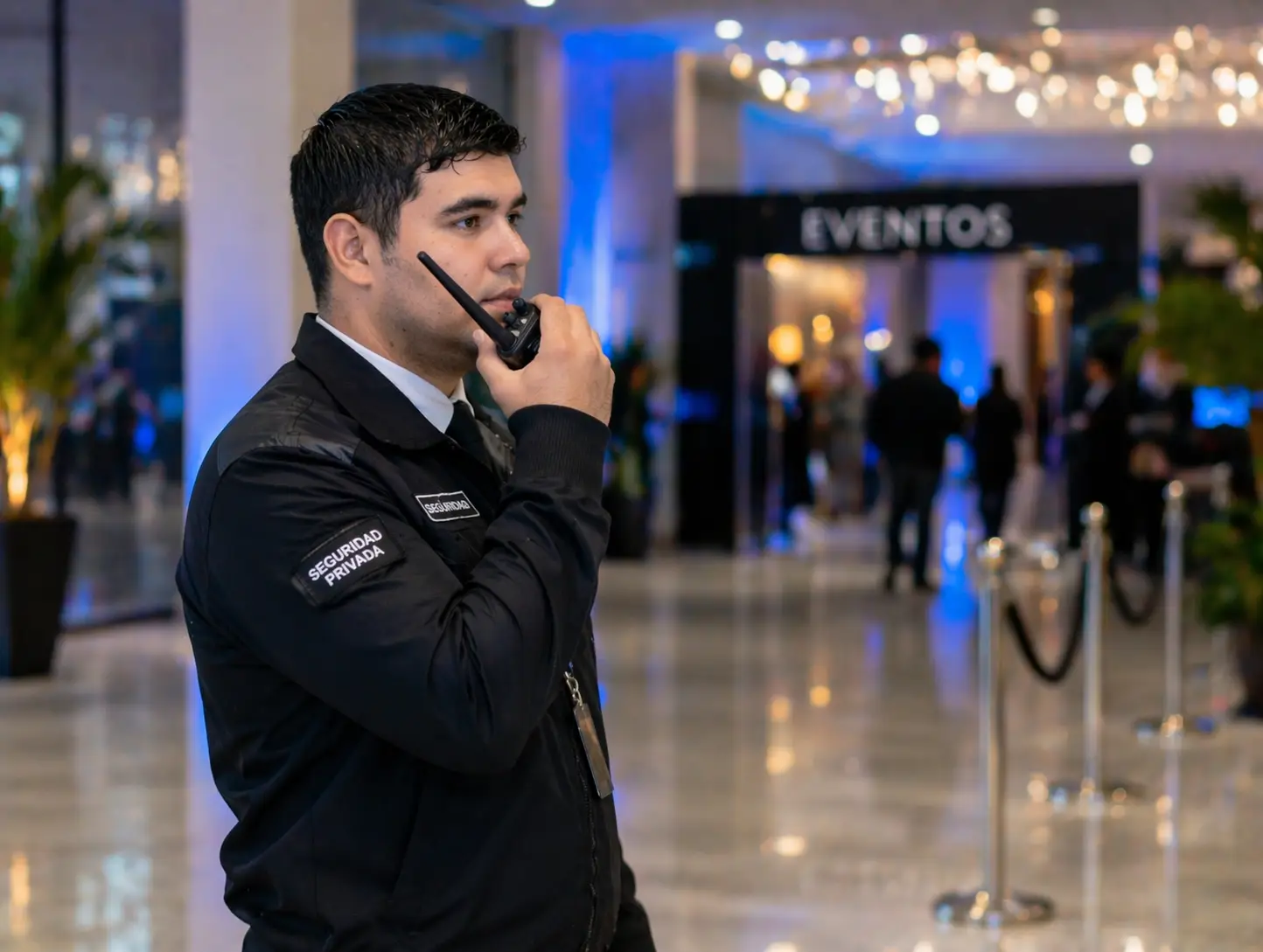 Guardia de seguridad en acceso a evento